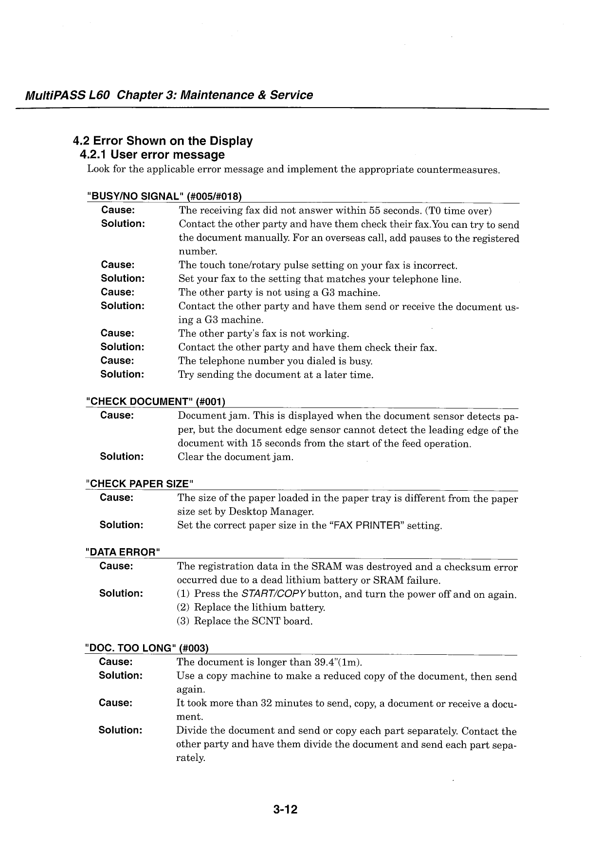 Canon FAX MultiPass-L60 Parts and Service Manual-3